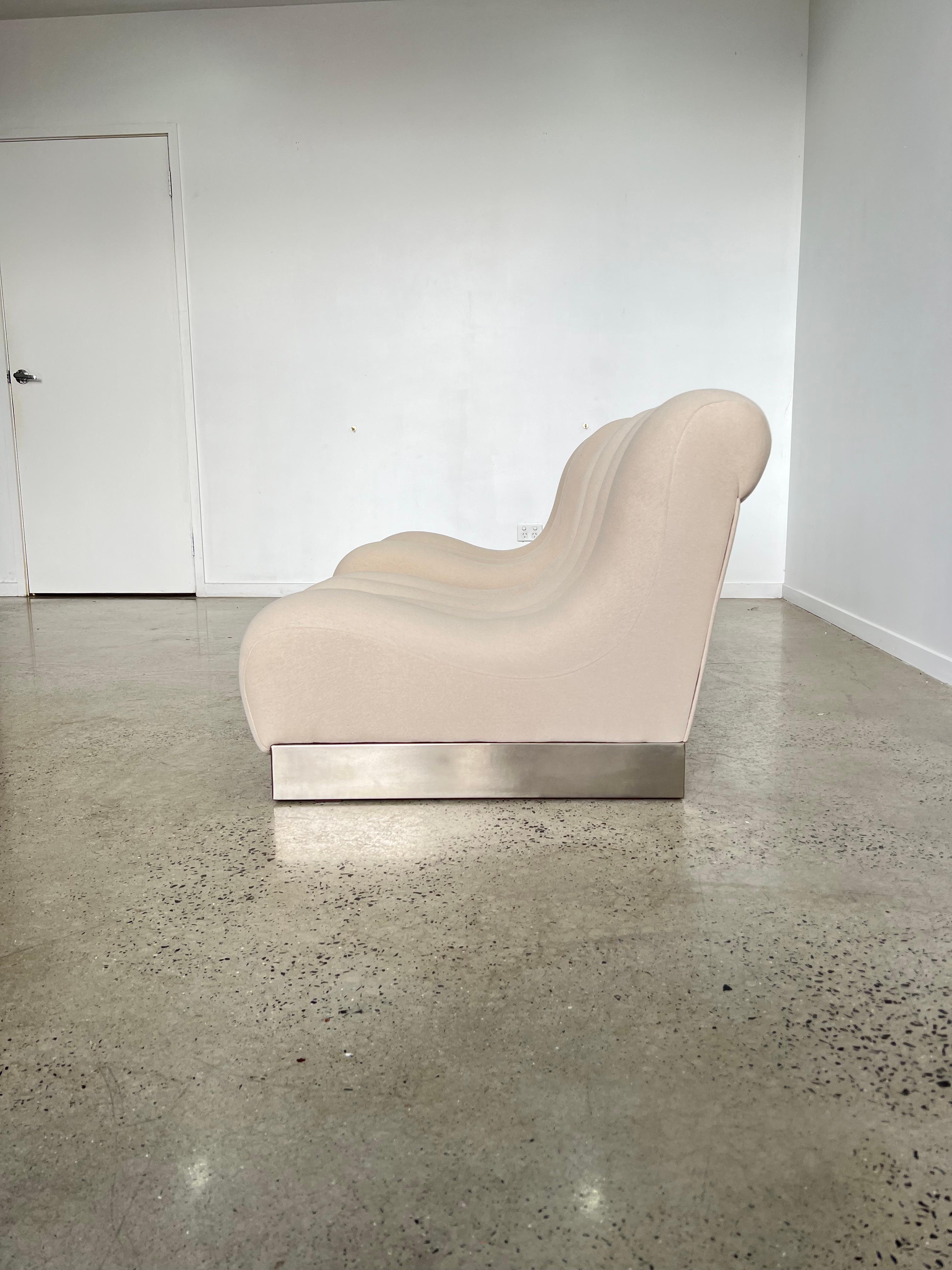 Metal Mid-Century Modern Italian Modular Sofa Chairs