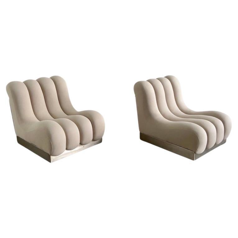 Mid-Century Modern Italian Modular Sofa Chairs