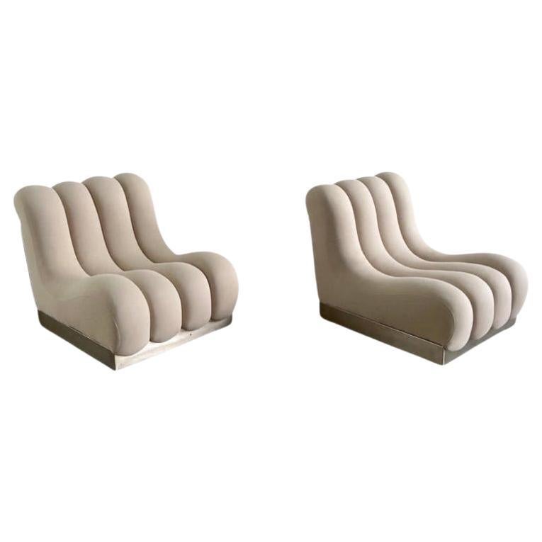 Mid-Century Modern Italian Modular Sofa Chairs