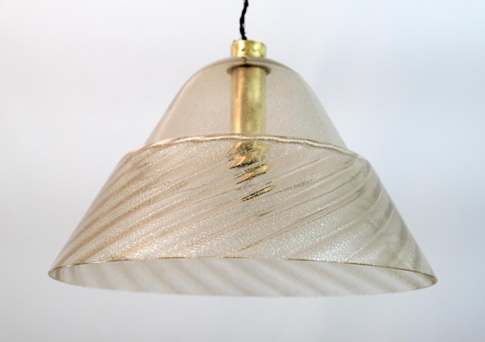Mid-Century Modern Italian Murano Bubbles Glass Pendant Lamp, 1970s For Sale 2