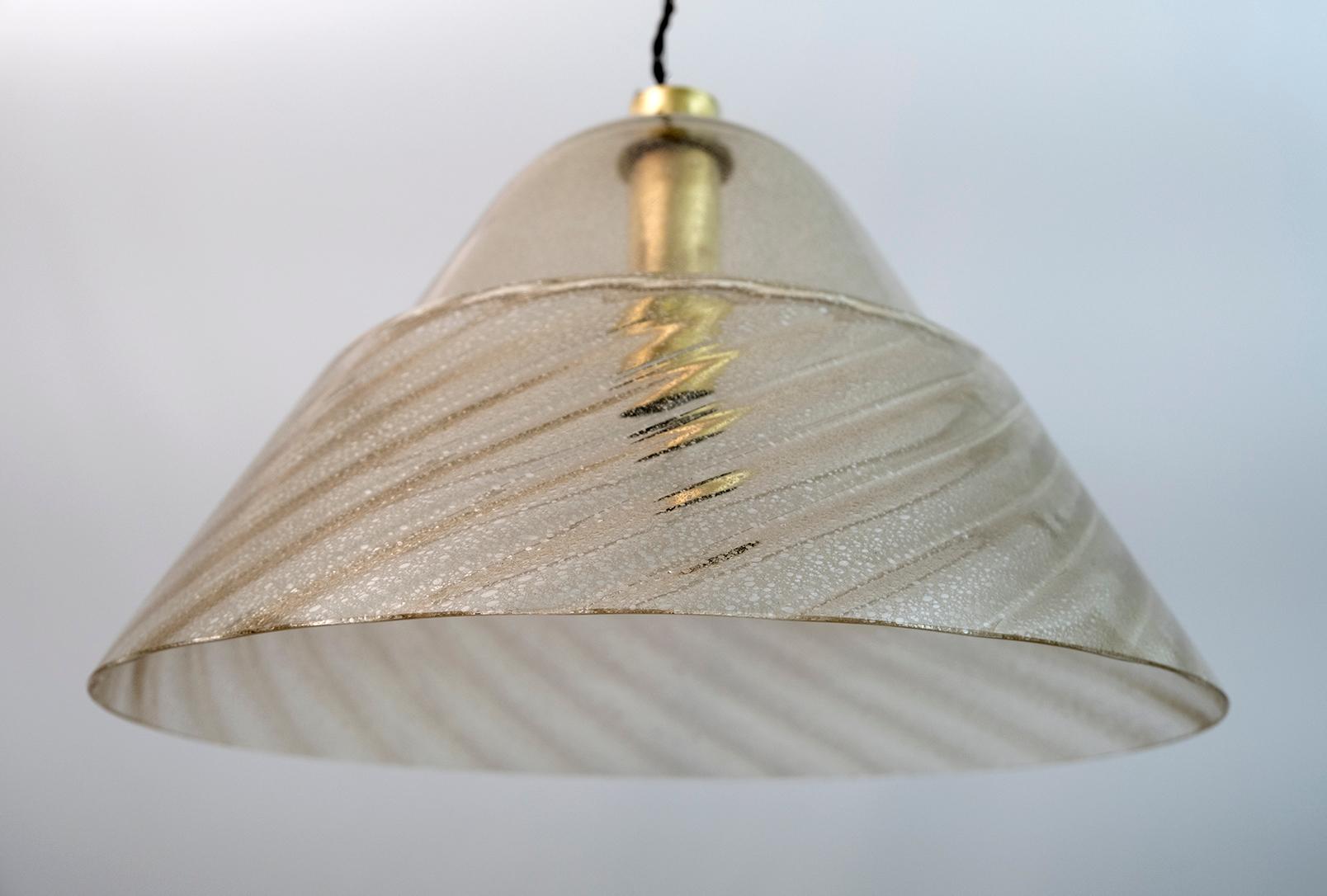 Mid-Century Modern Italian Murano Bubbles Glass Pendant Lamp, 1970s For Sale 3