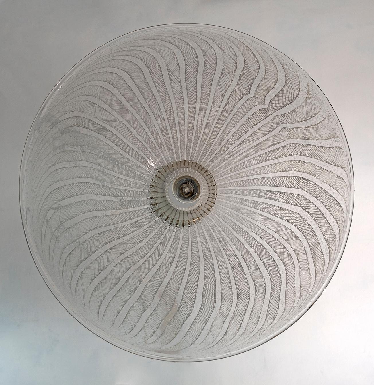 Mid-Century Modern Italian Murano Bubbles Glass Pendant Lamp, 1970s For Sale 4