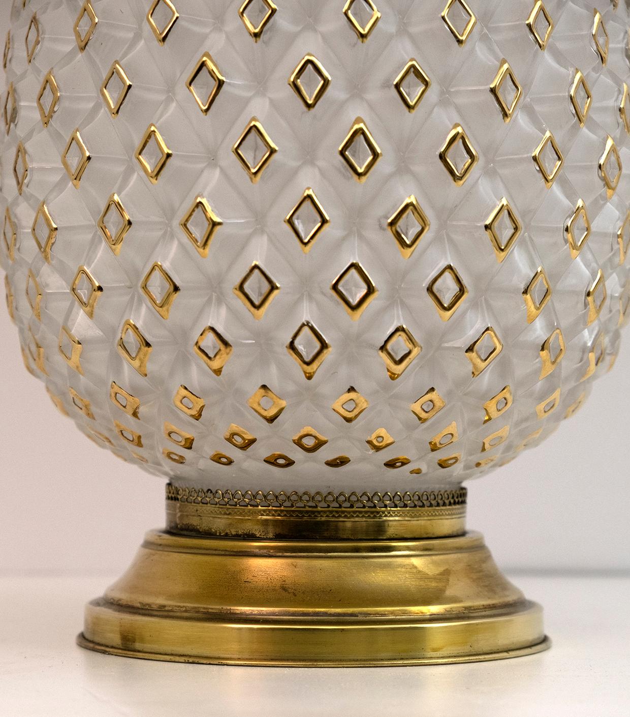 Mid-Century Modern Italian Murano Glass and Brass 
