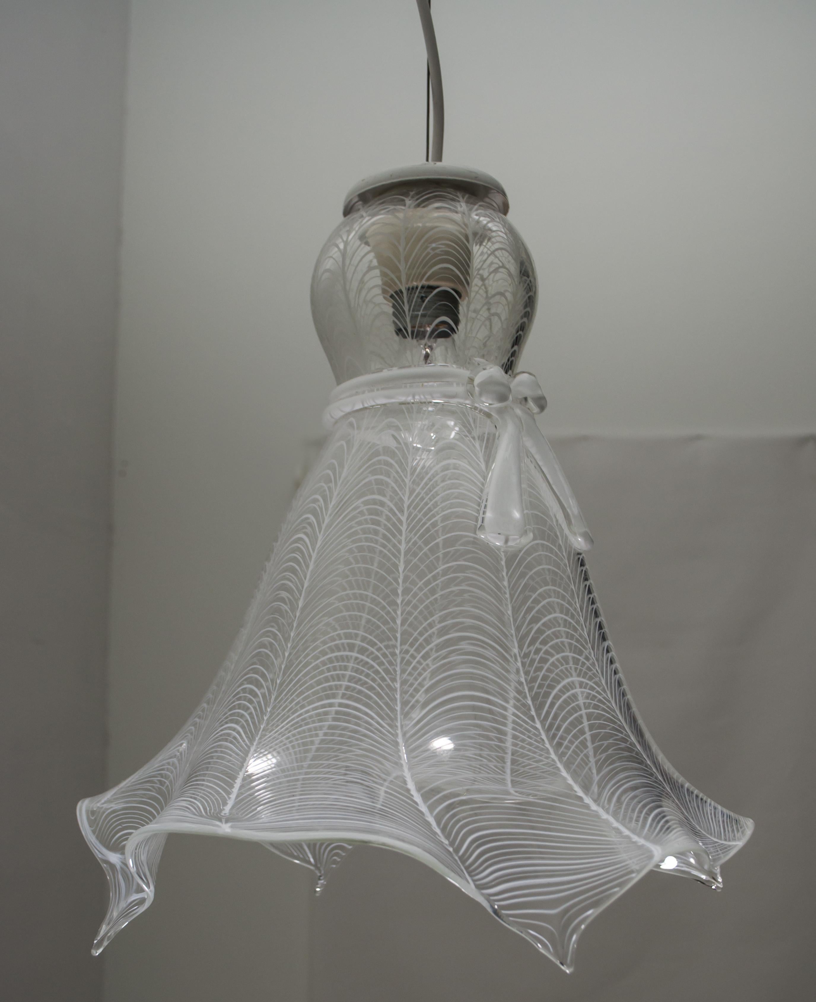 Mid-Century Modern Italian Murano Glass Handkerchief Ceiling Lamp, 1960s 1