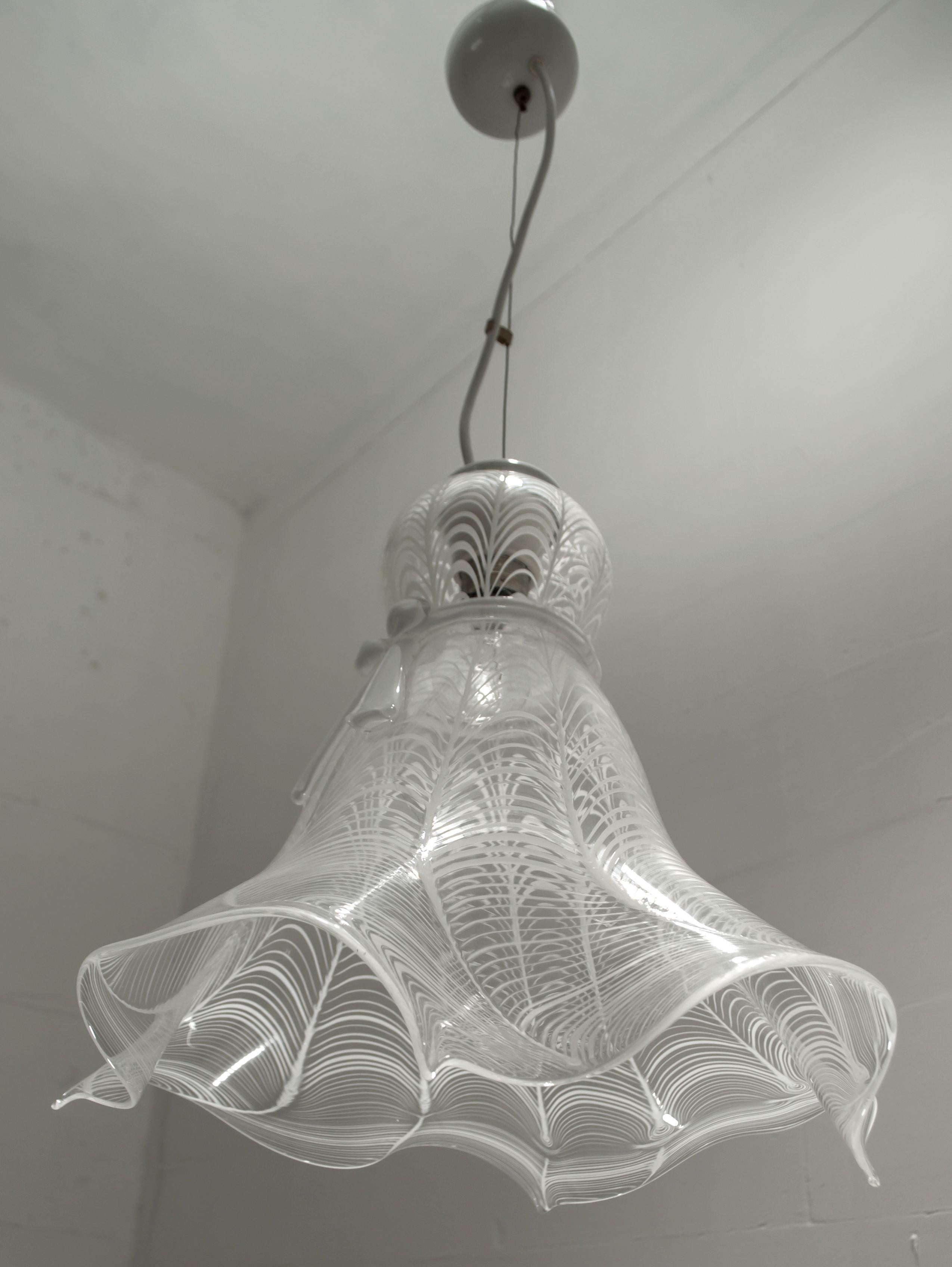 Mid-Century Modern Italian Murano Glass Handkerchief Ceiling Lamp, 1960s 2