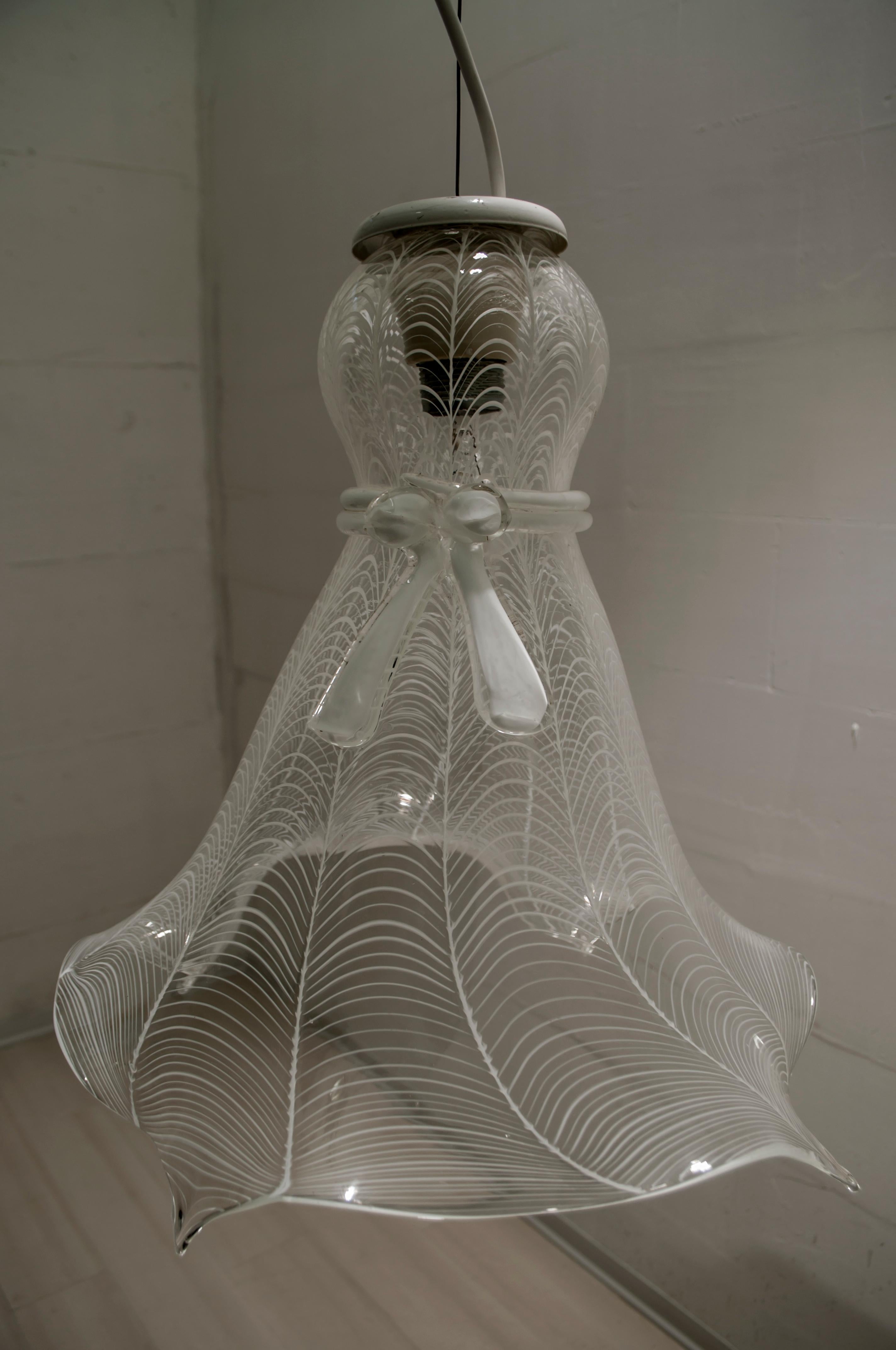 Mid-Century Modern Italian Murano Glass Handkerchief Ceiling Lamp, 1960s 4