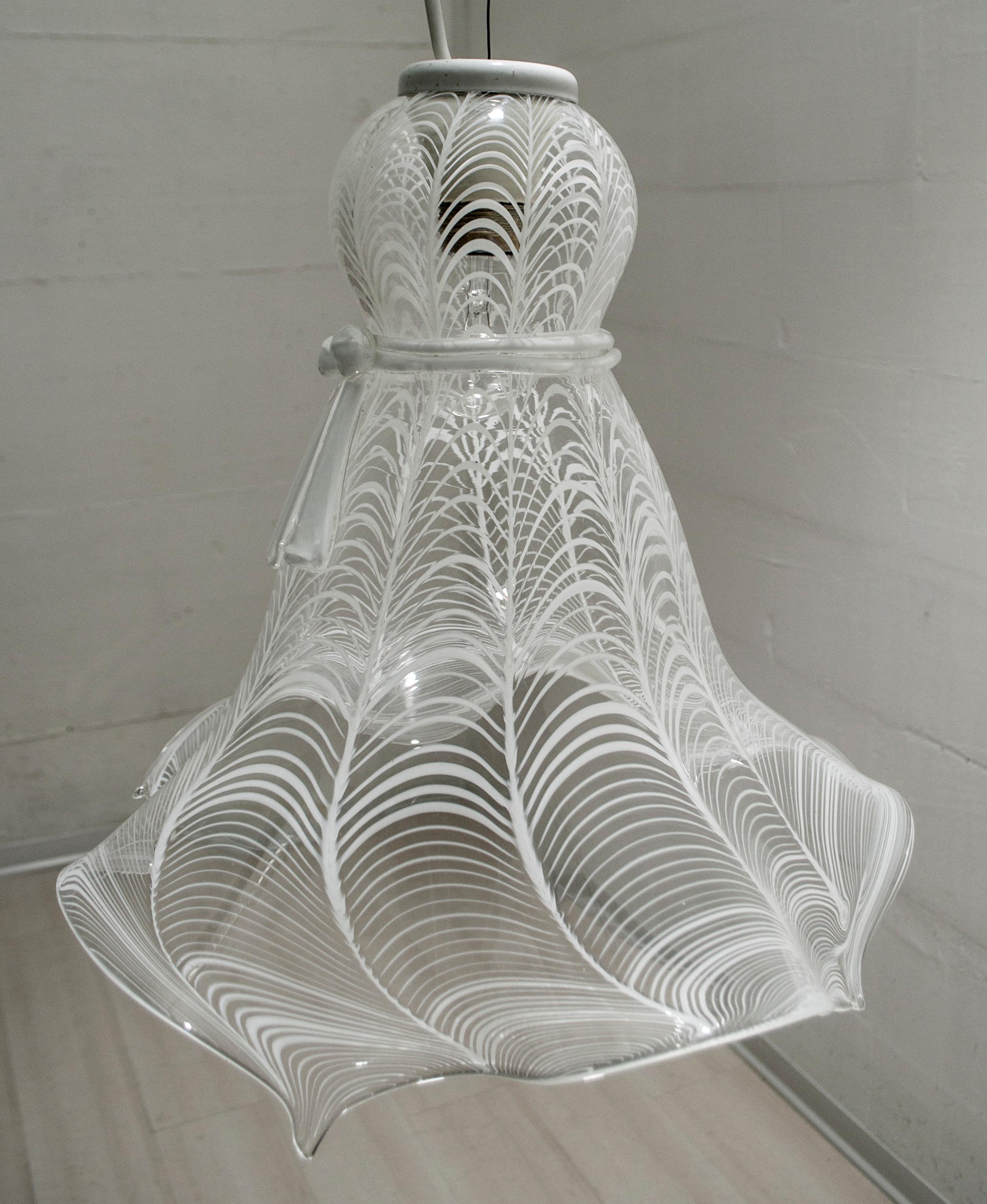Mid-Century Modern Italian Murano Glass Handkerchief Ceiling Lamp, 1960s 5