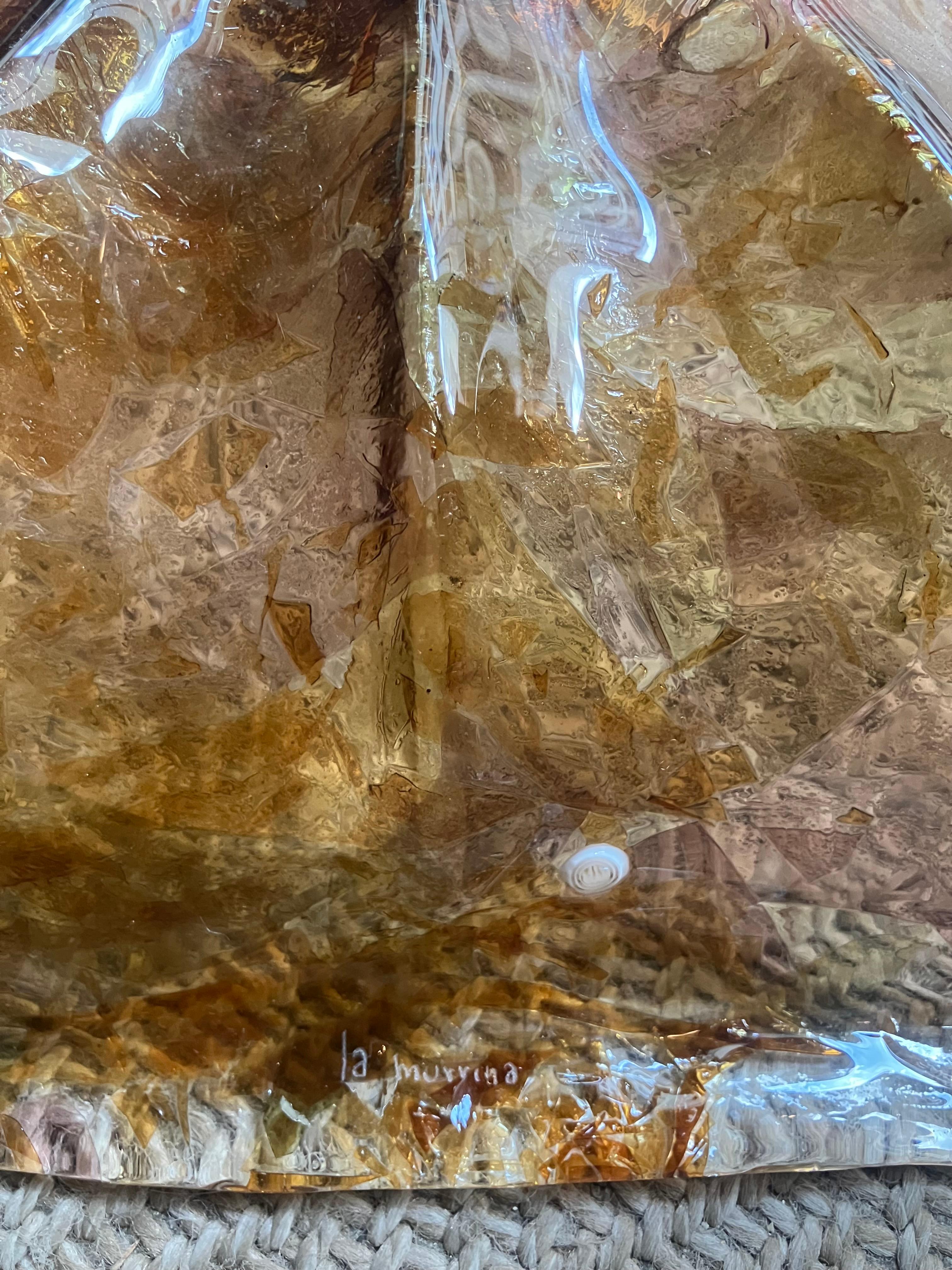 Apliques o lámparas de techo de cristal de Murano italiano de mediados de siglo La Murrina Italiano en venta