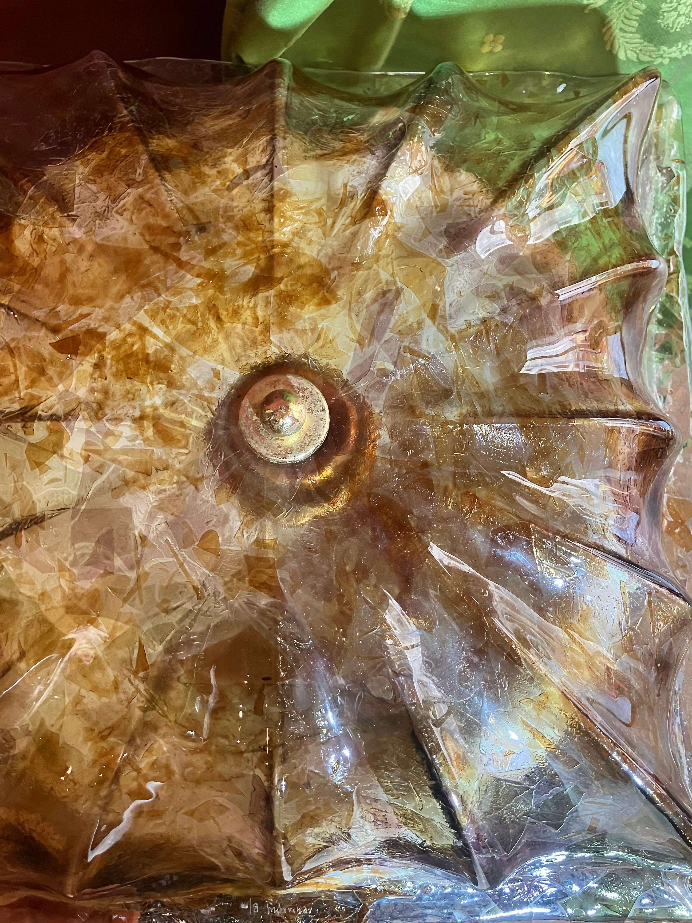 Apliques o lámparas de techo de cristal de Murano italiano de mediados de siglo La Murrina siglo XX en venta