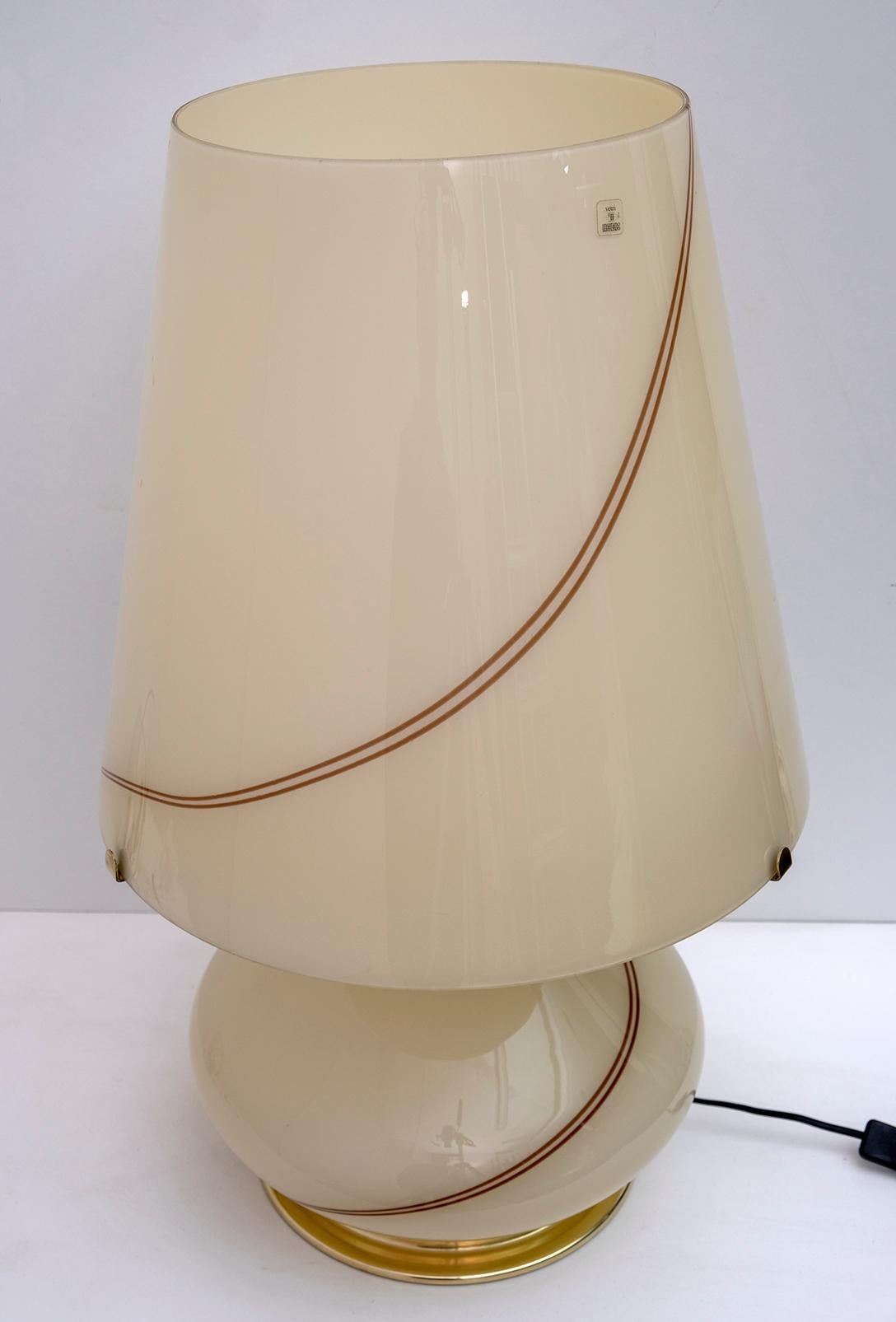Mid-Century Modern Italian Murano Glass Large Table Lamp VM, 1970s 1