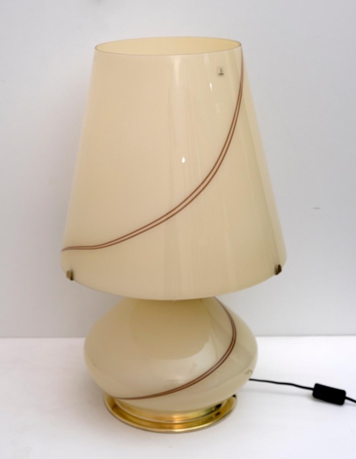 Mid-Century Modern Italian Murano Glass Large Table Lamp VM, 1970s 2