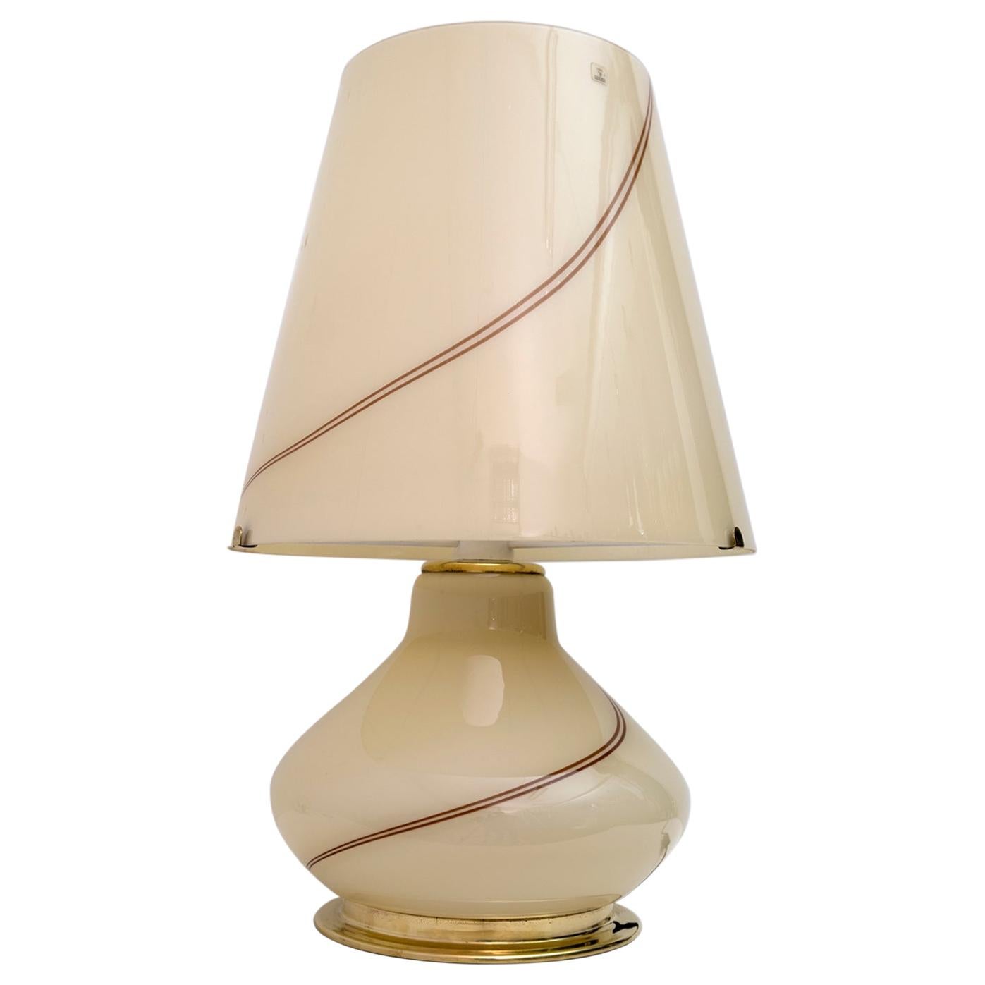 Mid-Century Modern Italian Murano Glass Large Table Lamp VM, 1970s