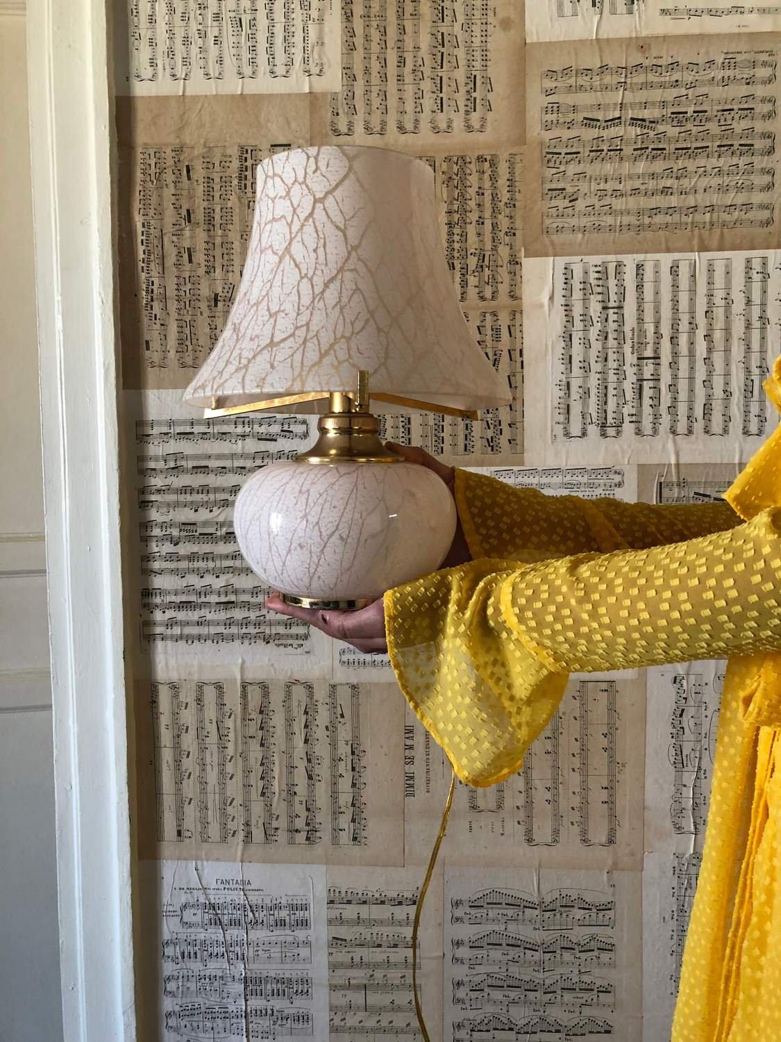 Mid-Century Modern Lampe de bureau champignon en verre de Murano, italienne, moderne du milieu du siècle dernier, 1970 en vente