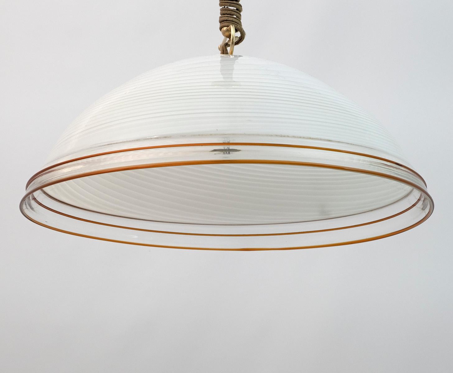 Mid-Century Modern Italian Murano Glass Pendant Lamp by 4 Vetri Murano, 1970s 1