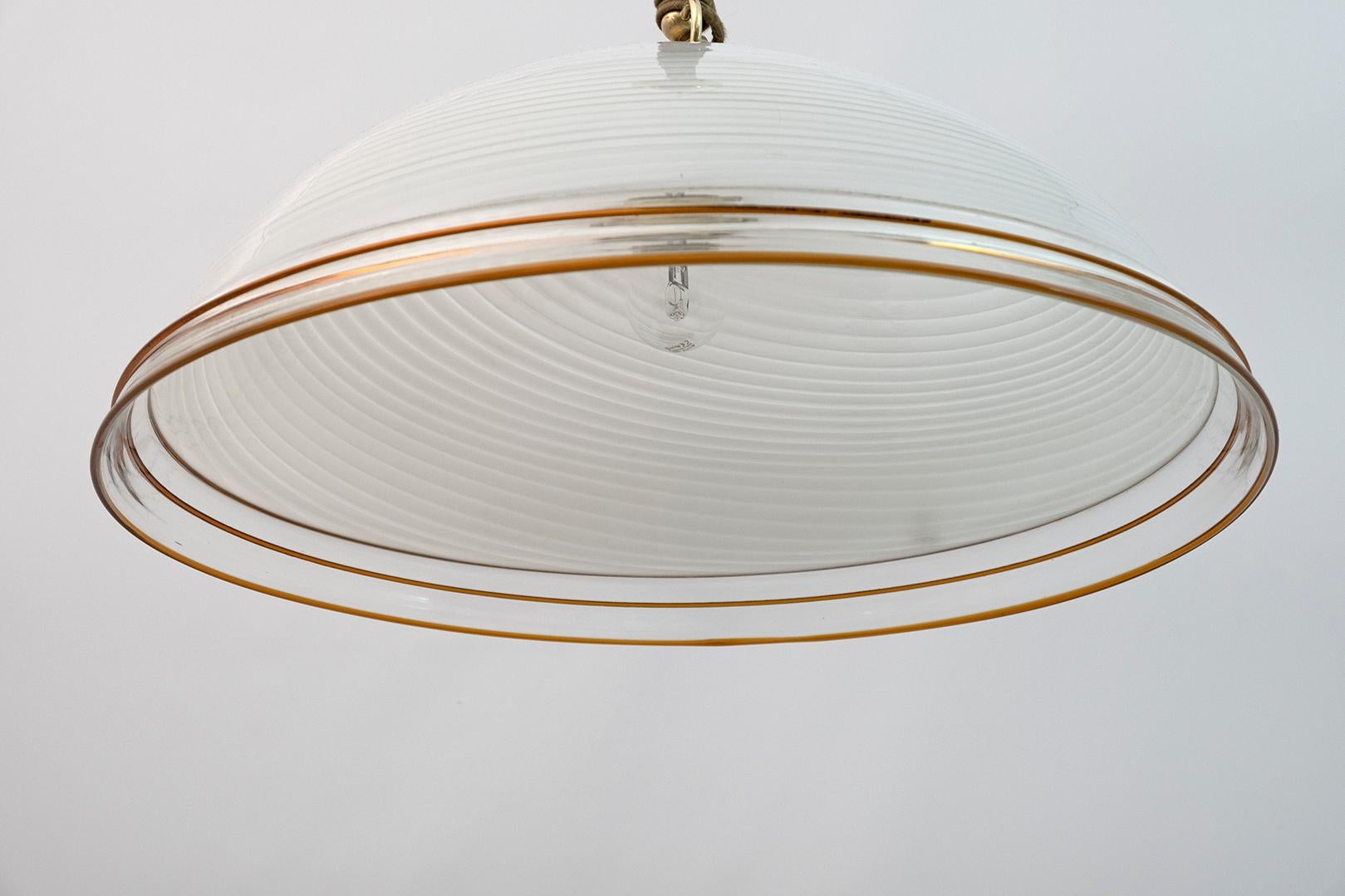 Mid-Century Modern Italian Murano Glass Pendant Lamp by 4 Vetri Murano, 1970s 3
