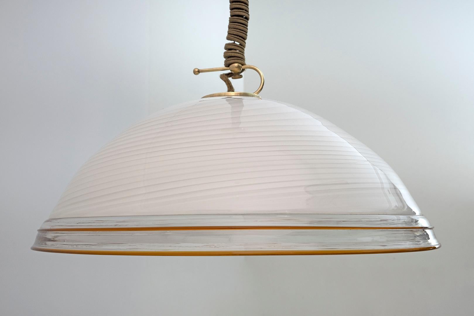 Mid-Century Modern Italian Murano Glass Pendant Lamp by 4 Vetri Murano, 1970s 4