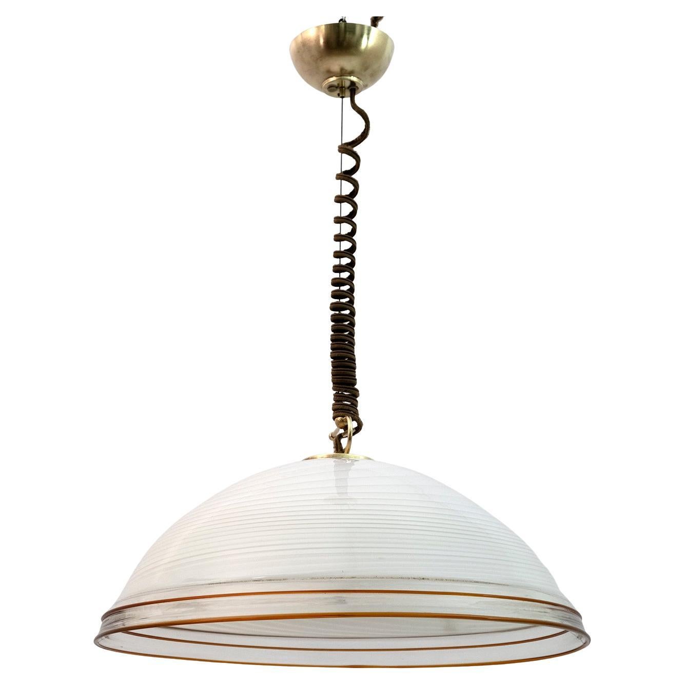 Mid-Century Modern Italian Murano Glass Pendant Lamp by 4 Vetri Murano, 1970s