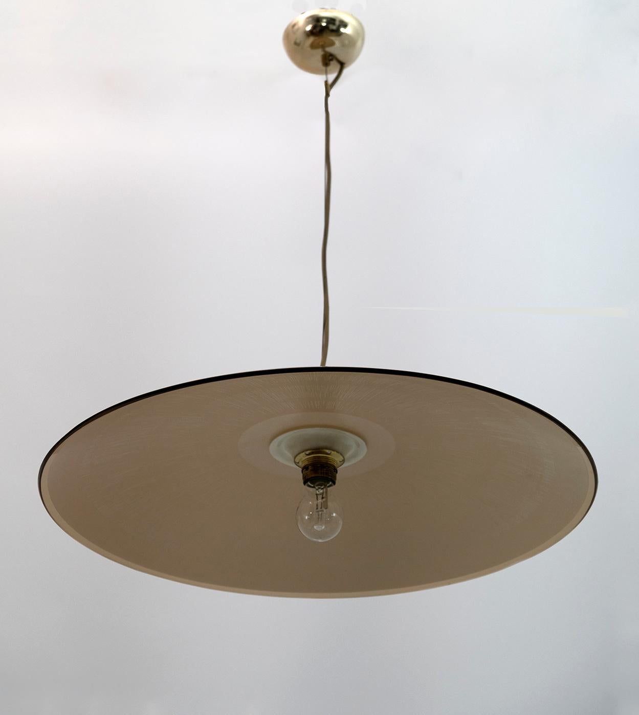 Mid-Century Modern Italian Murano Glass Pendant Lamp Murano, 1970s In Good Condition For Sale In Puglia, Puglia