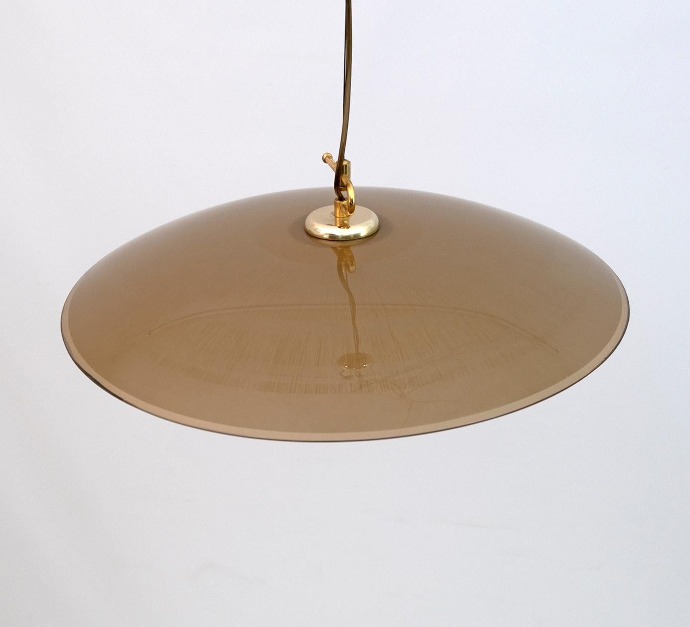 Lampe à suspension italienne en verre de Murano, mi-siècle moderne, Murano, 1970 Bon état - En vente à Puglia, Puglia