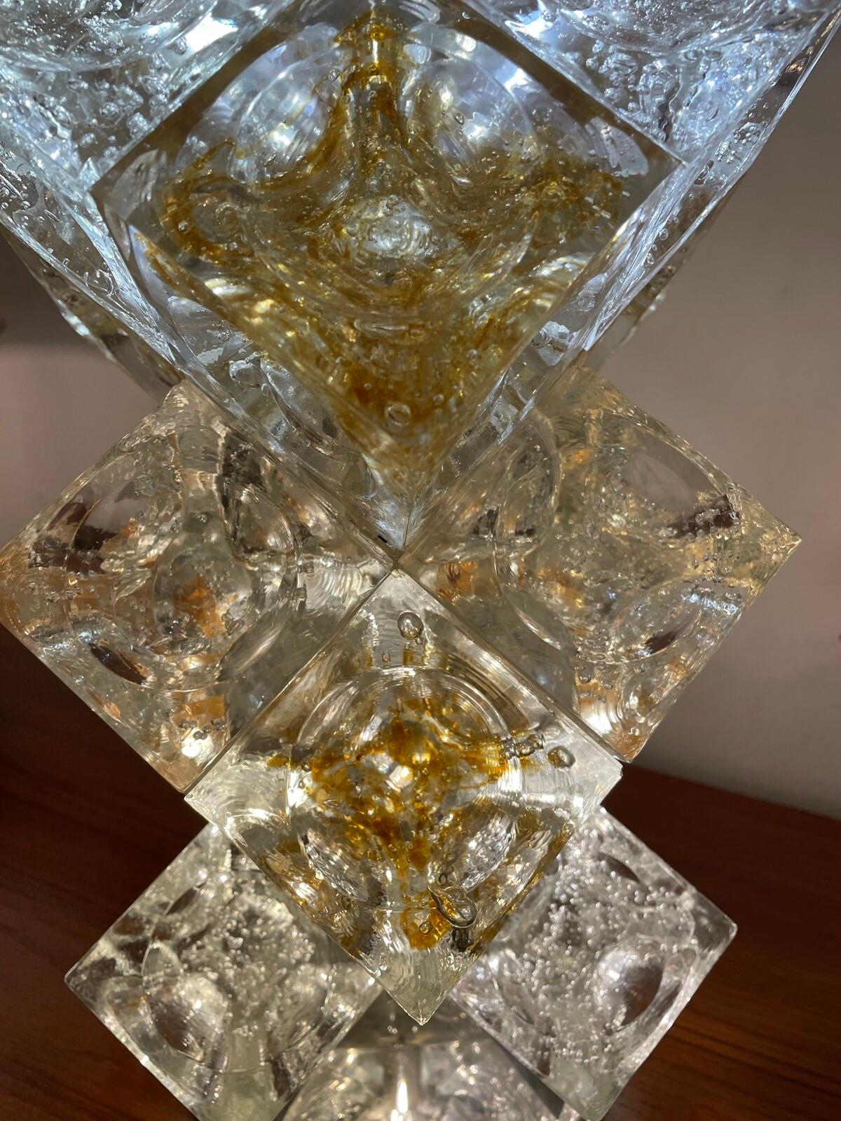 Mid-Century Modern Italian Murano Glass Table Lamp by Albano Poli for Poliarte In Good Condition For Sale In Brussels, BE