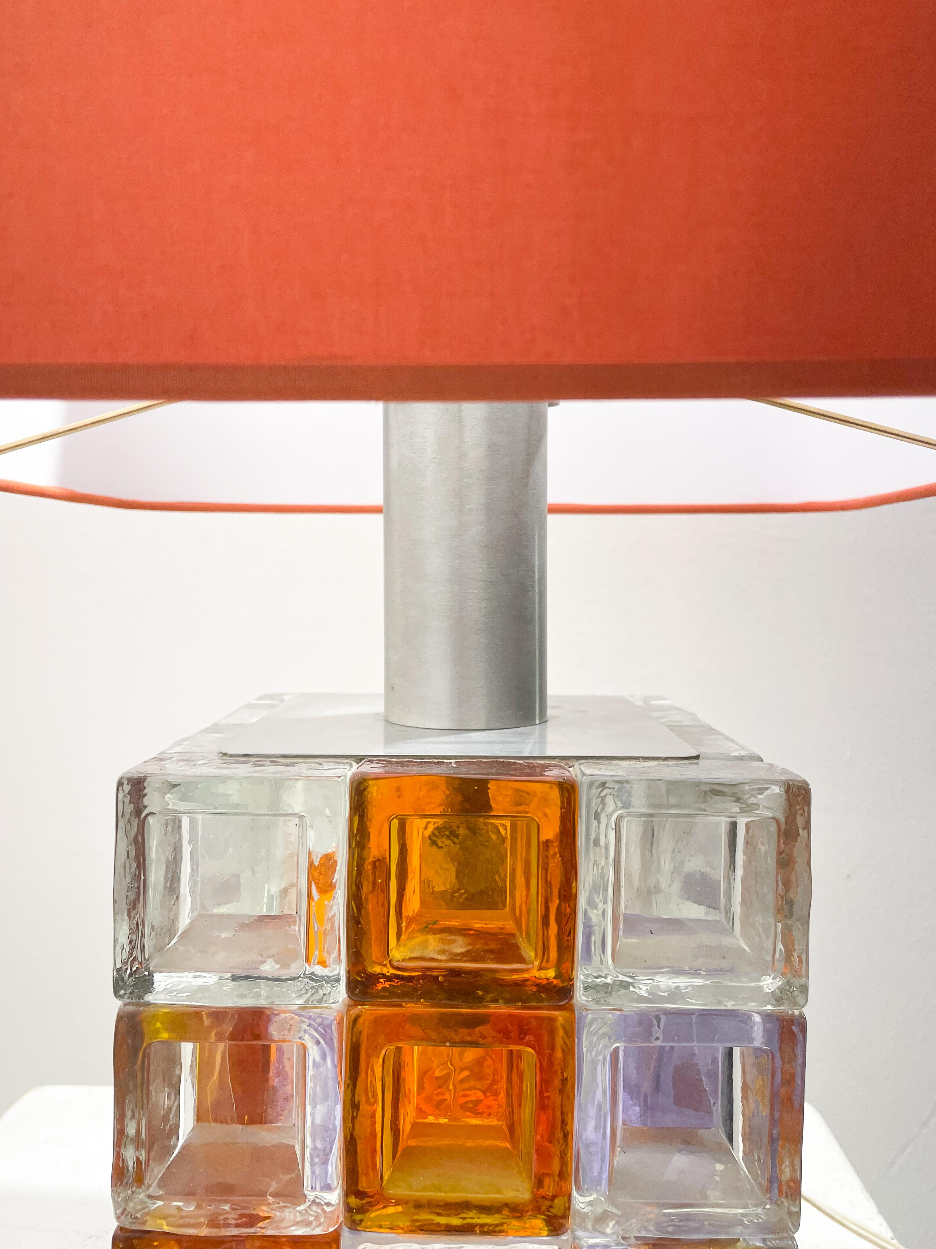 Mid-Century Modern Italian Murano Glass Table Lamp by Albano Poli for Poliarte 1
