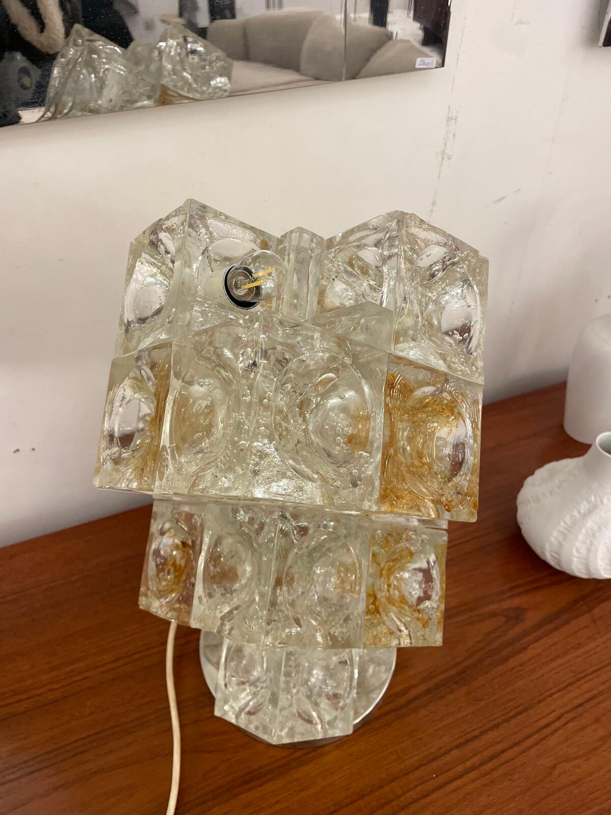 Mid-Century Modern Italian Murano Glass Table Lamp by Albano Poli for Poliarte For Sale 3