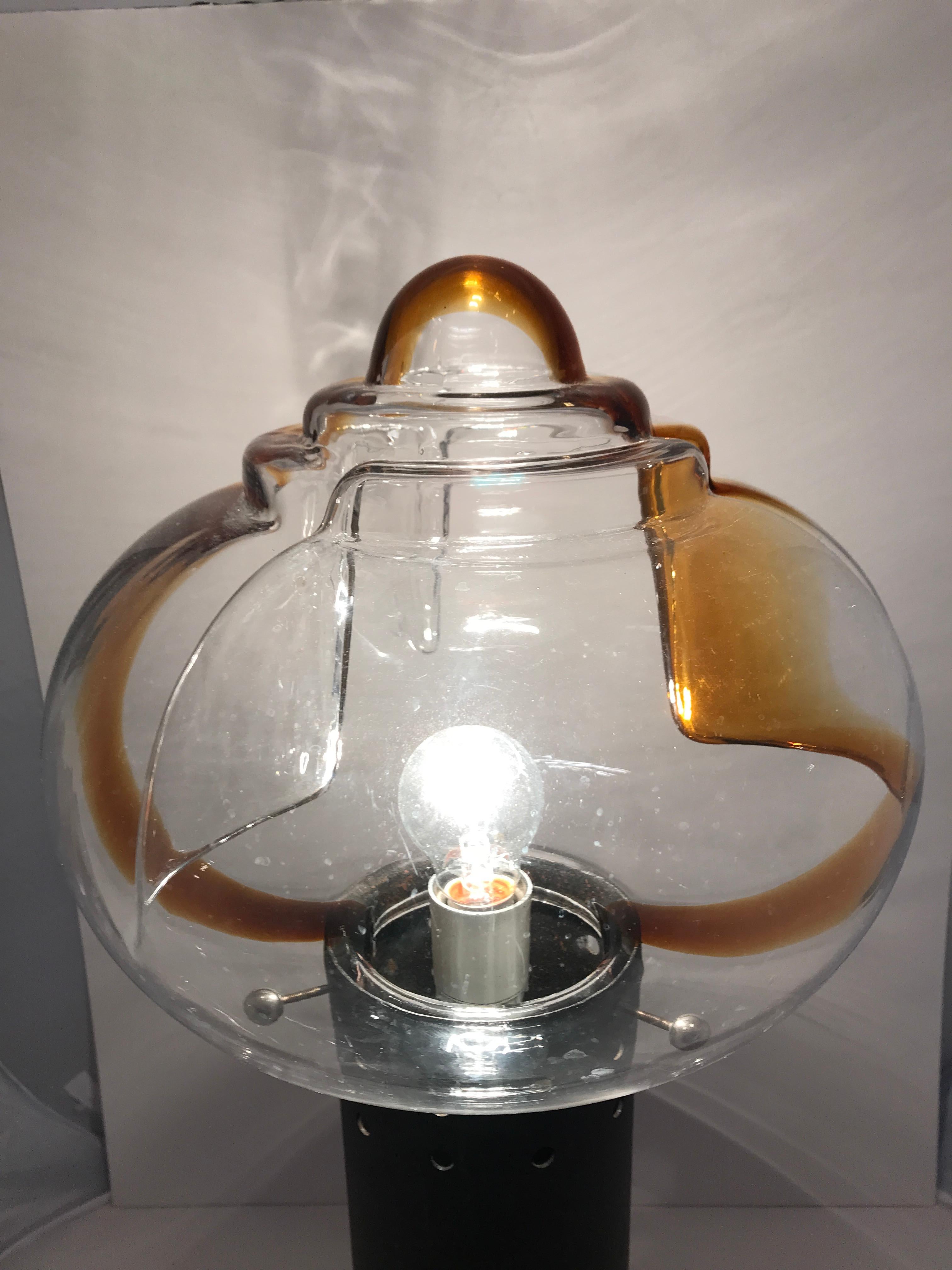 Lampe de bureau italienne en verre de Murano, de style mi-siècle moderne, par Toni Ziuccheri pour Mazzega en vente 2