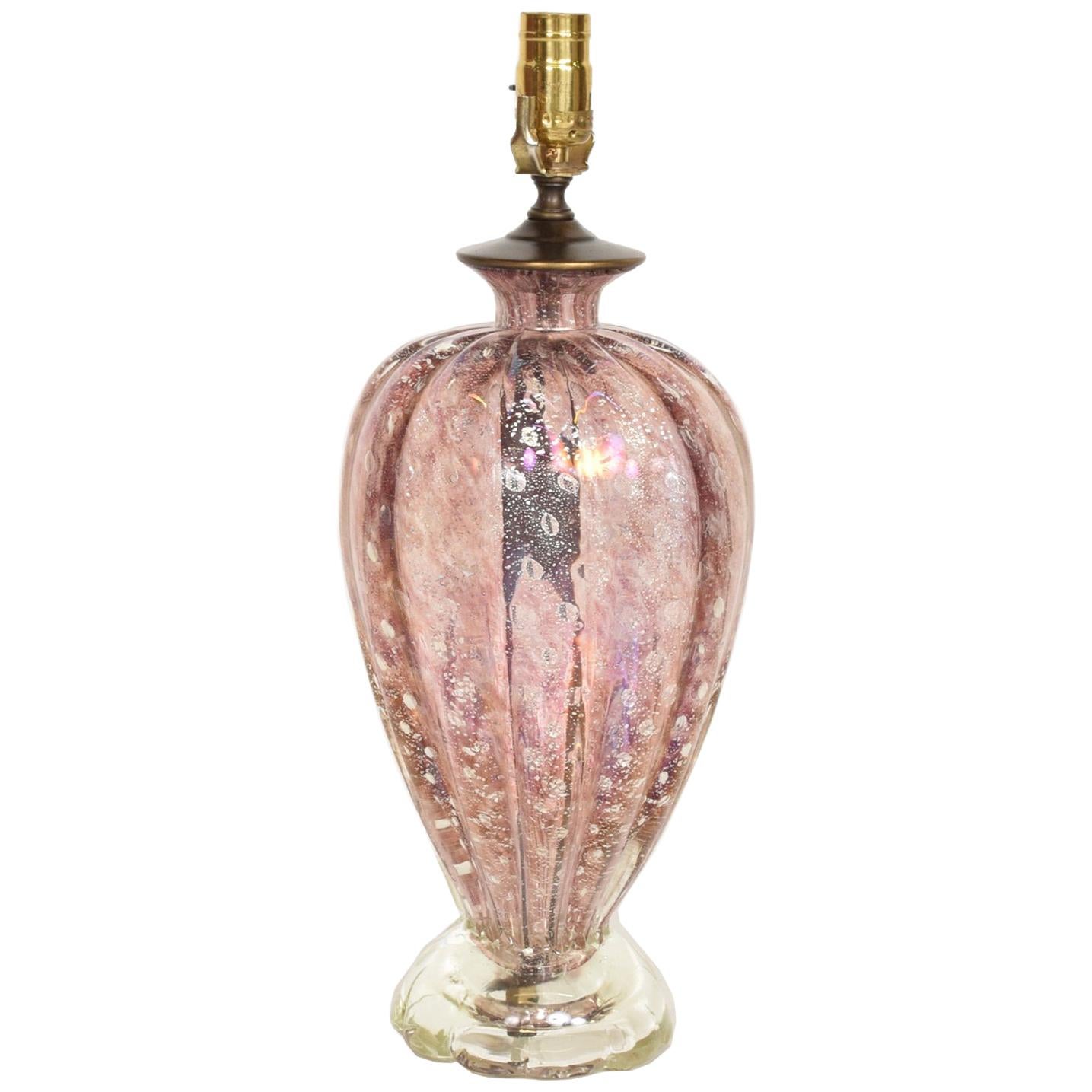 Mid-Century Modern Italian Murano Glass Table Lamp