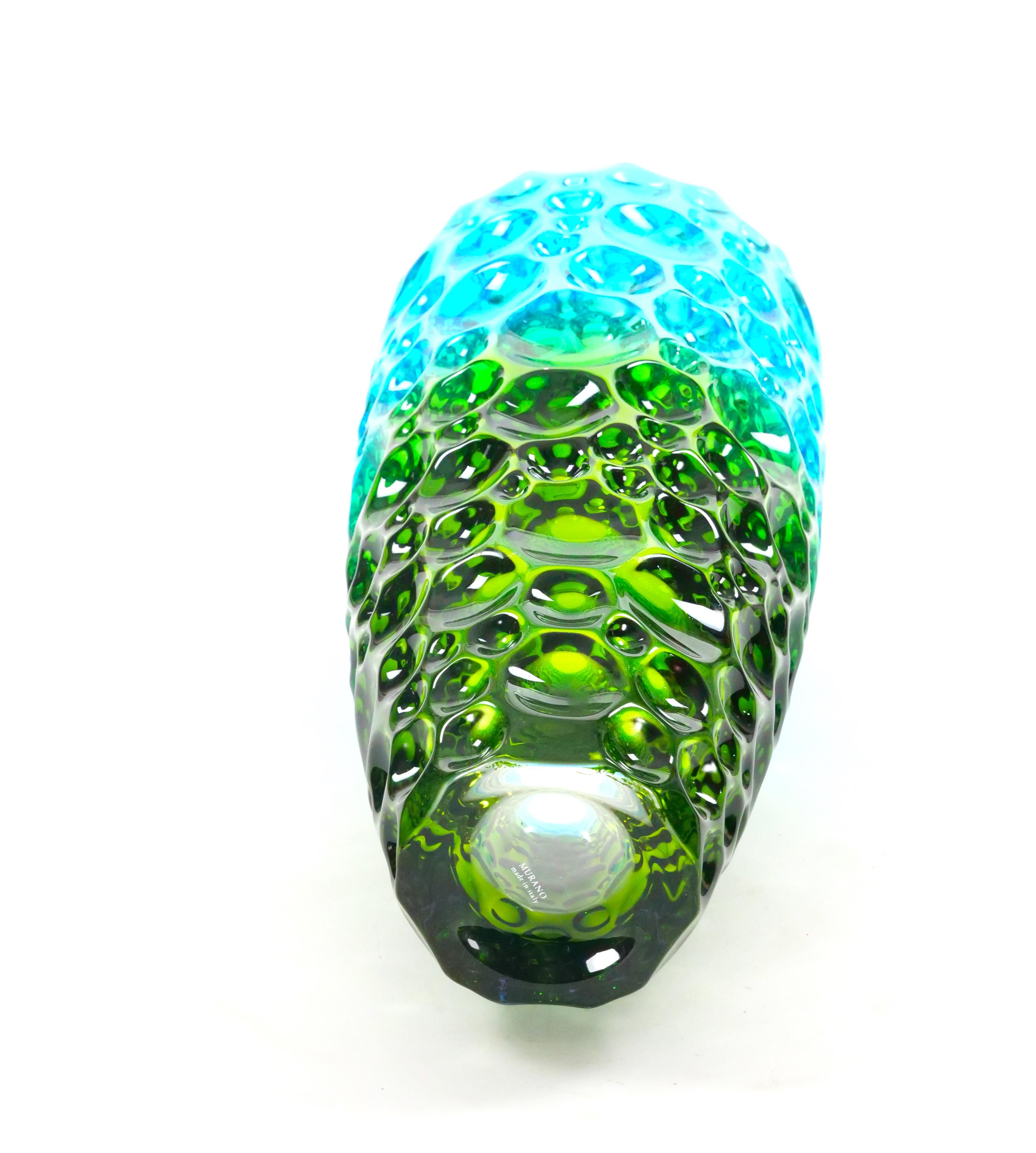 Mid Century Modern Italian Murano Glass Tri-Color Decorative Vase at ...
