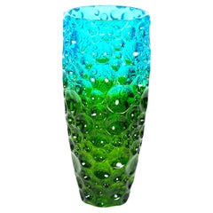 Mid Century Modern Italian Murano Glass Tri-Color Decorative Vase