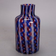 Mid-Century Modern Italian Murano Swirl Glass Spirits Decanter, circa 1940
