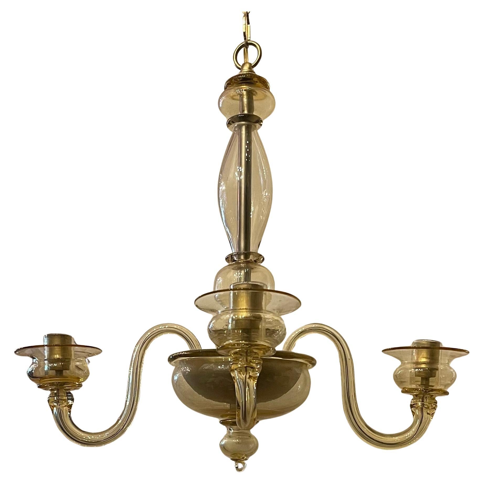 Mid-Century Modern Italienischer Murano Venetian Gold Barovier Seguso Kronleuchter (Moderne der Mitte des Jahrhunderts) im Angebot