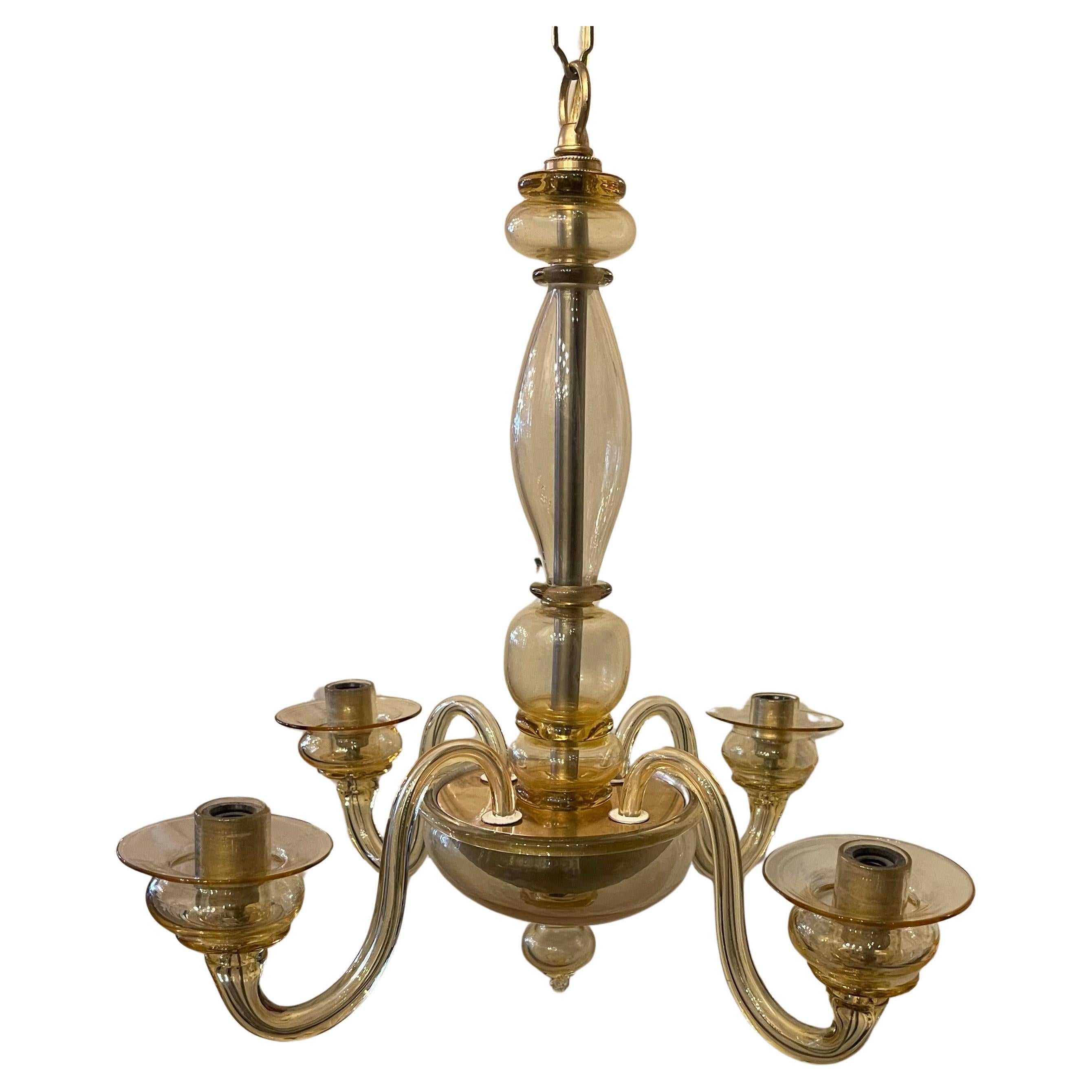 Mid-Century Modern Italienischer Murano Venetian Gold Barovier Seguso Kronleuchter im Zustand „Gut“ im Angebot in Roslyn, NY