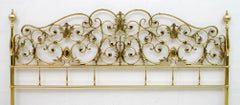 Mid-Century Modern Italian Neoclassical Style Brass Double Bad, 1960s