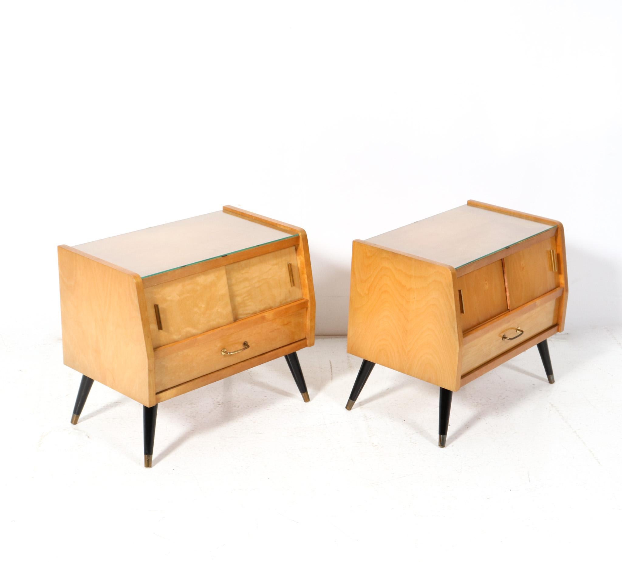 Mid-20th Century  Mid-Century Modern Italian Nightstands or Bedside Tables, 1960s For Sale