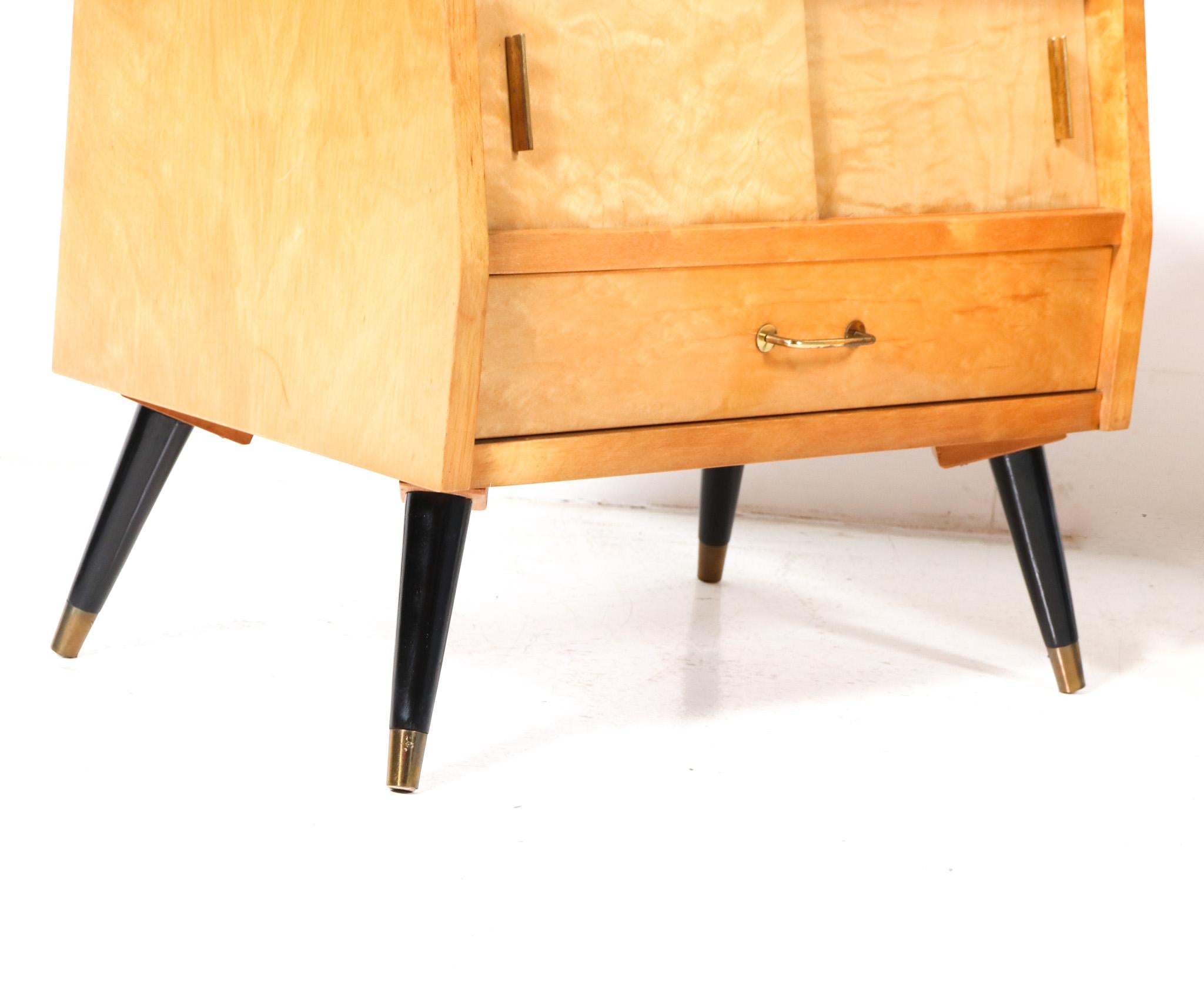 Brass  Mid-Century Modern Italian Nightstands or Bedside Tables, 1960s For Sale