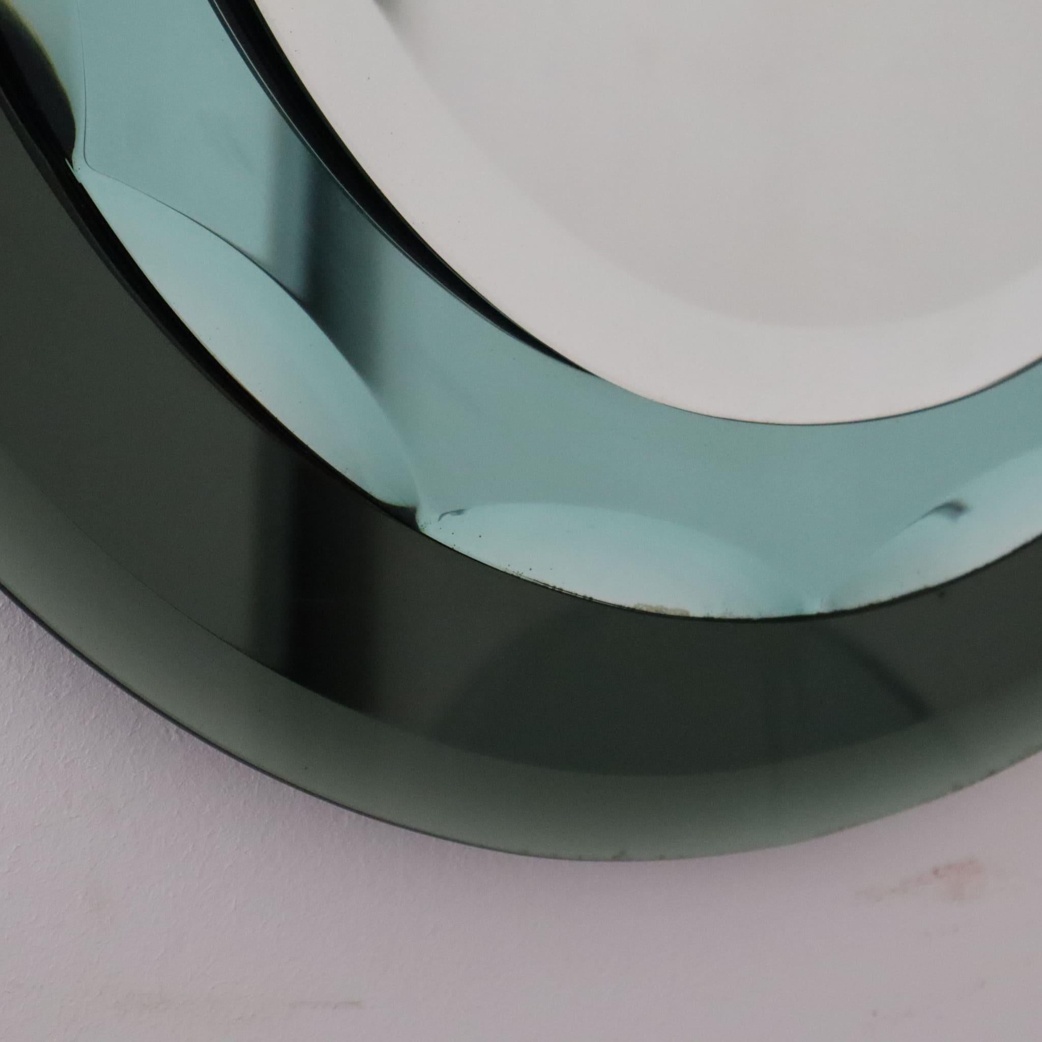 Mid-century modern italian oval green mirror by Cristal Art, Italy, 1960s For Sale 5