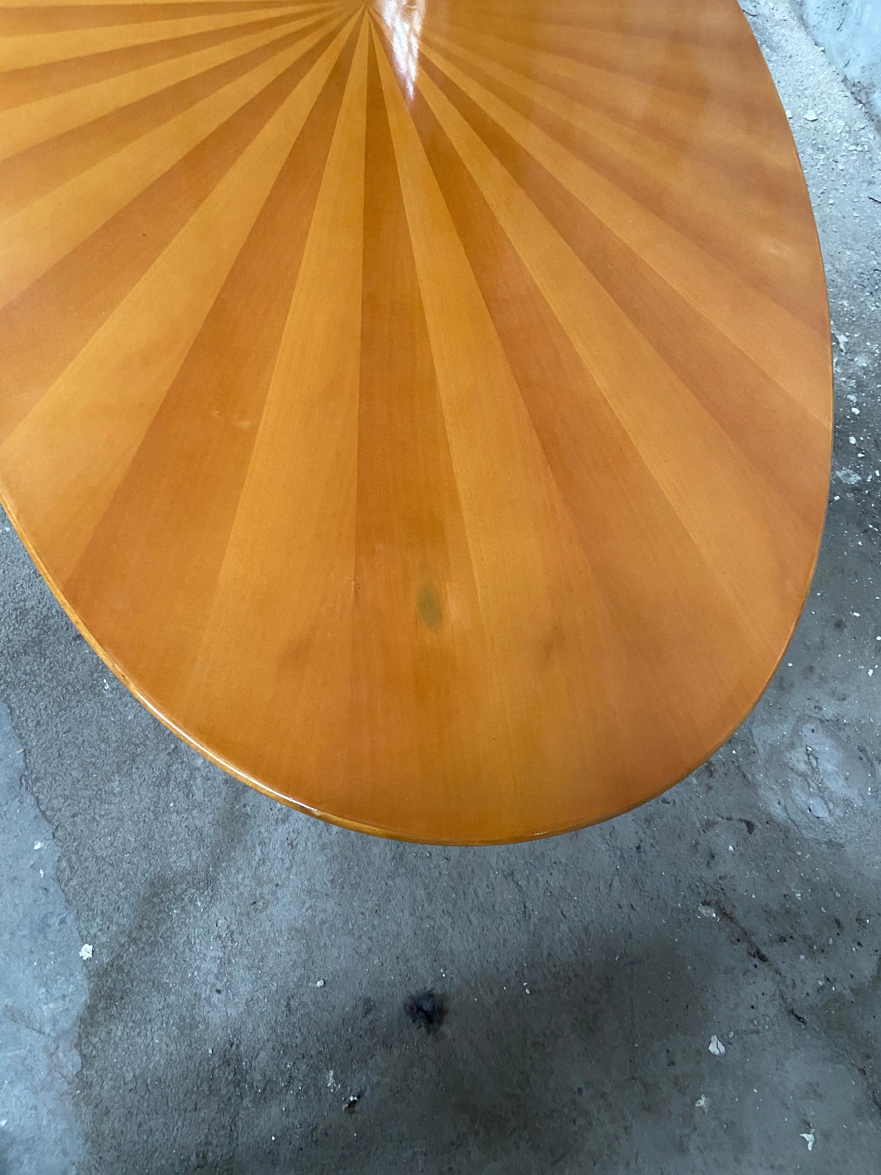 Ovaler italienischer Mid-Century-Modern-Ovaltisch im Stil von G. Offredi für Saporiti im Angebot 2