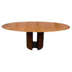 Retro Mid-Century Modern Italian Oval Table in the Style of G. Offredi for Saporiti
