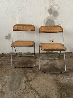 Coppia di sedie pieghevoli italiane di metà secolo Giancarlo Piretti "Plia", 1970