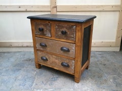 Mid-Century Modern Italian Pair of Nightstands Made with Old Drawers, 1950s