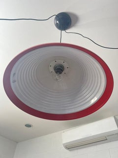 Mid Century Modern Italian Pair of Pendant Lights by Elio Martinelli