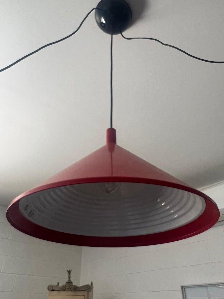 Mid Century Modern Italian Pair of Pendant Lights by Elio Martinelli In Good Condition In Byron Bay, NSW