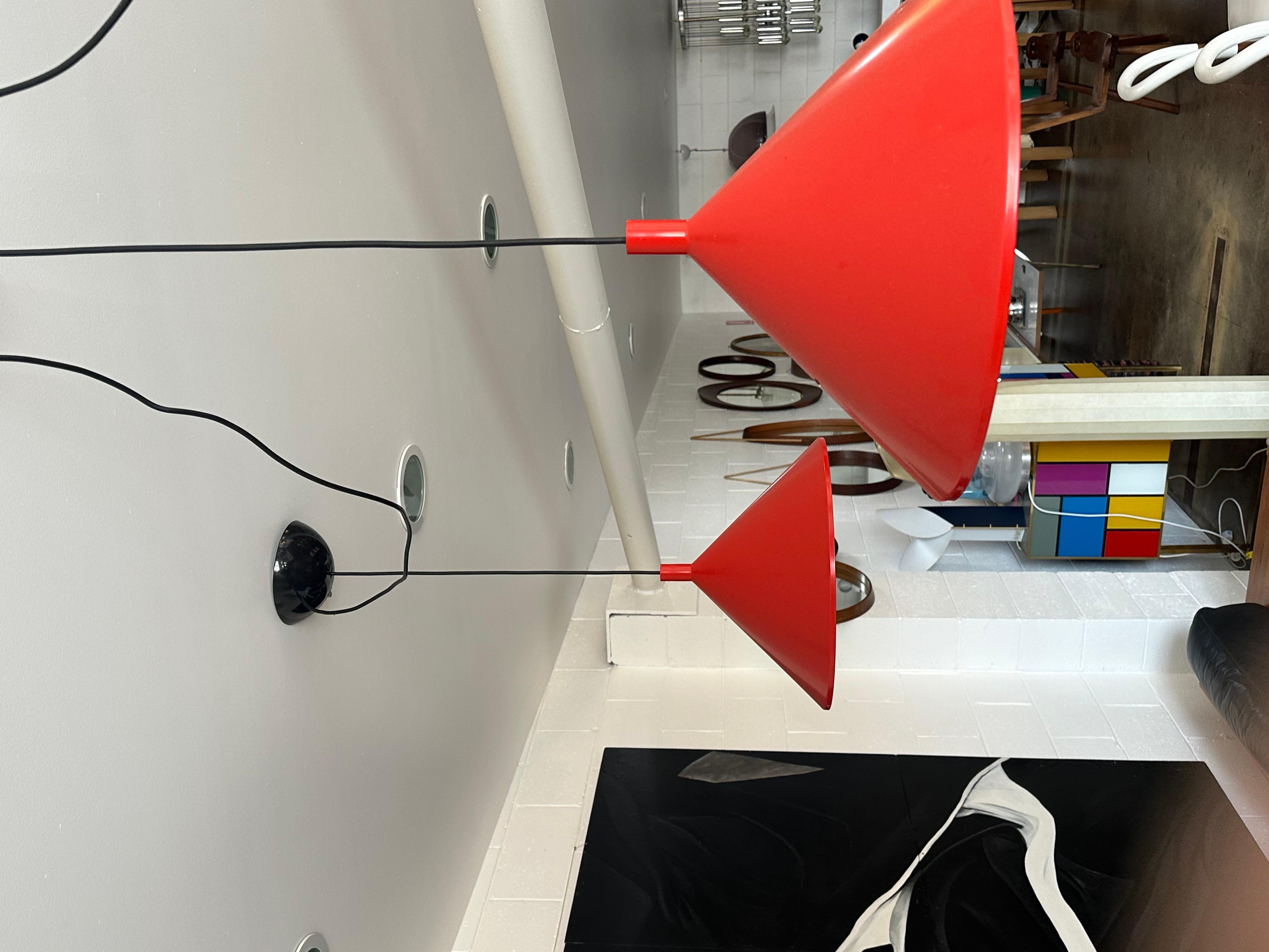 Mid Century Modern Italian Pair of Pendant Lights by Elio Martinelli 1