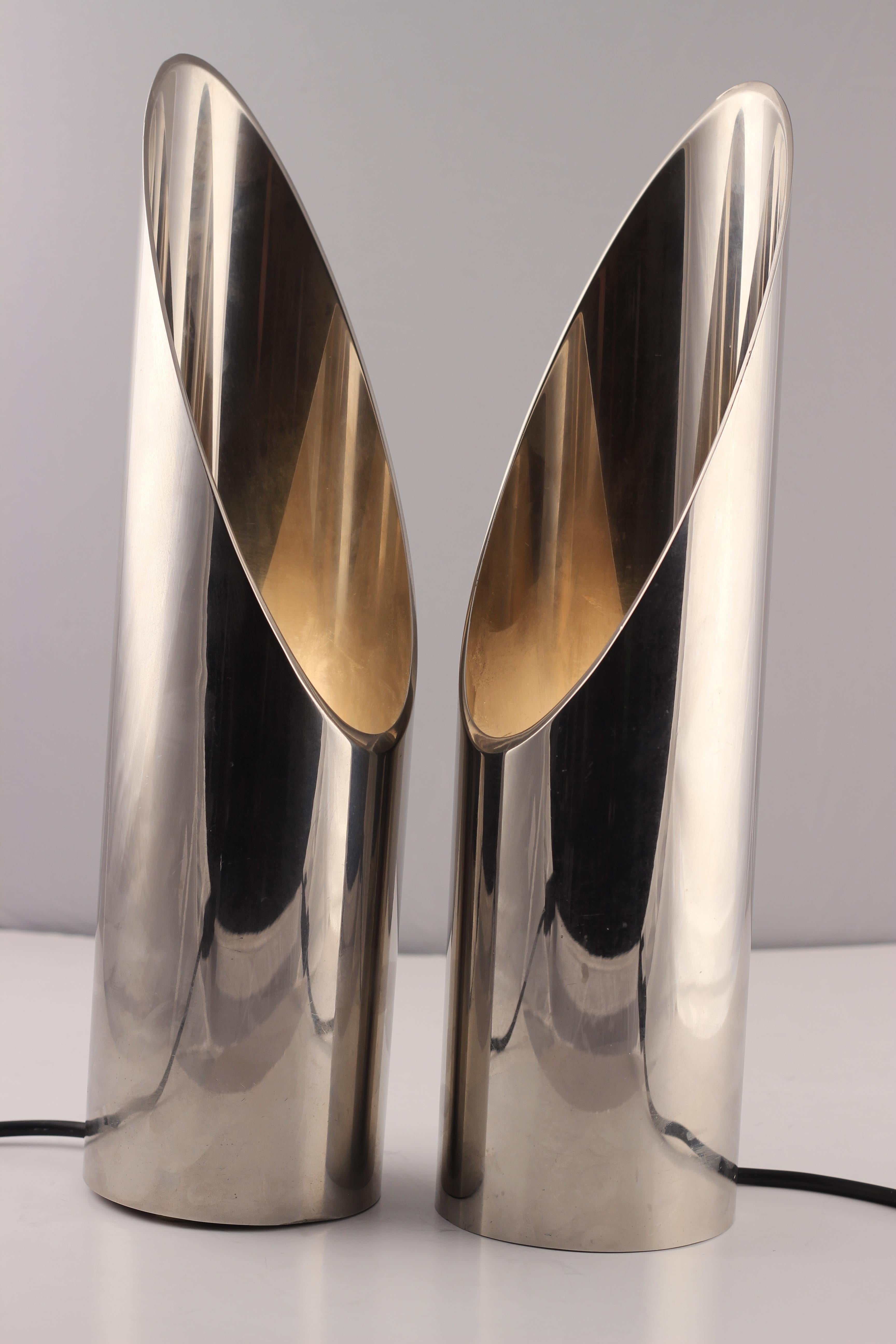 Mid-Century Modern Italian Pair of Table Up Lighters Attributed to Stilnovo 8