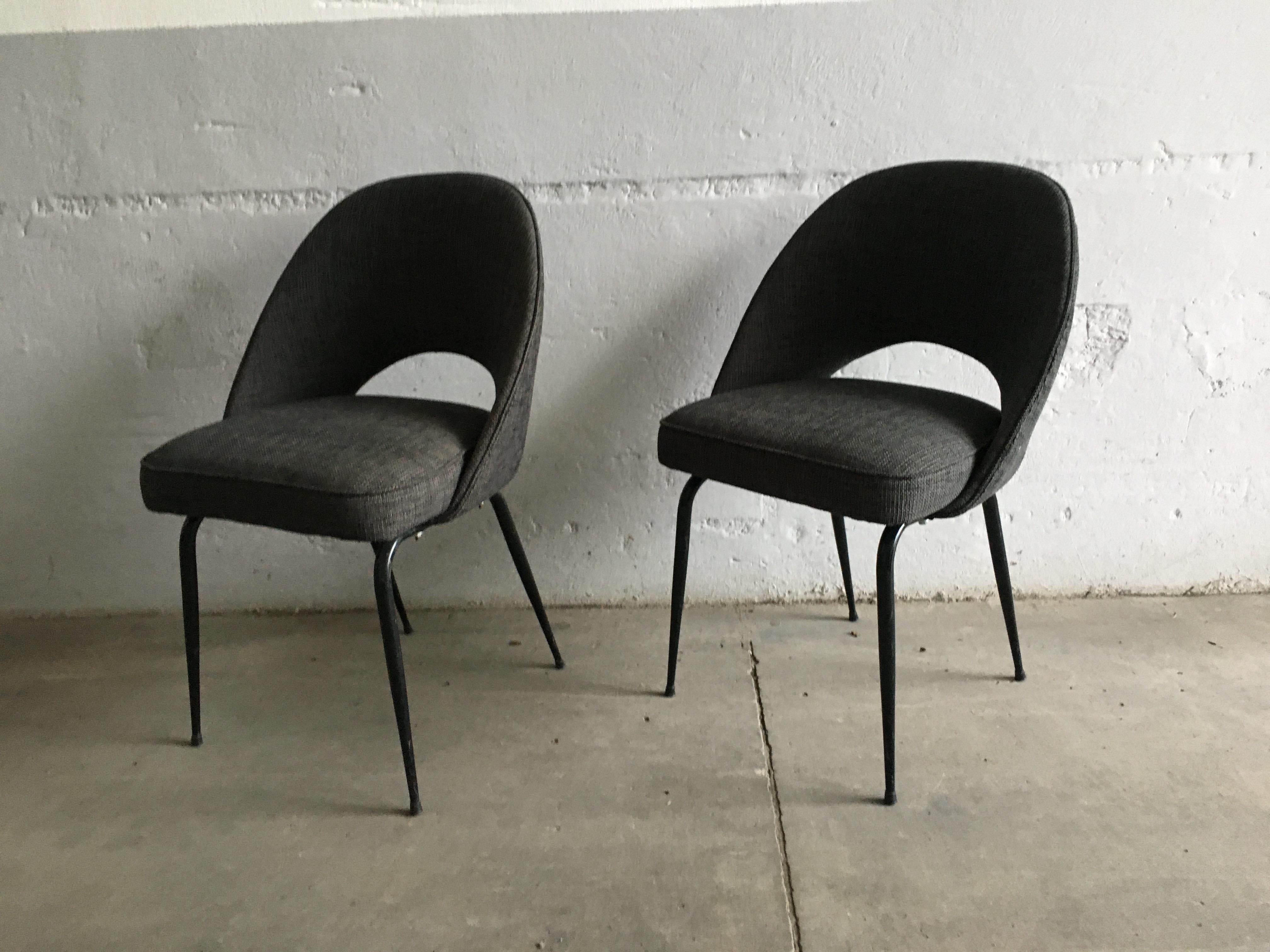 Mid-Century Modern Italian Pair of Upholstered Chairs, 1960s In Good Condition In Prato, IT