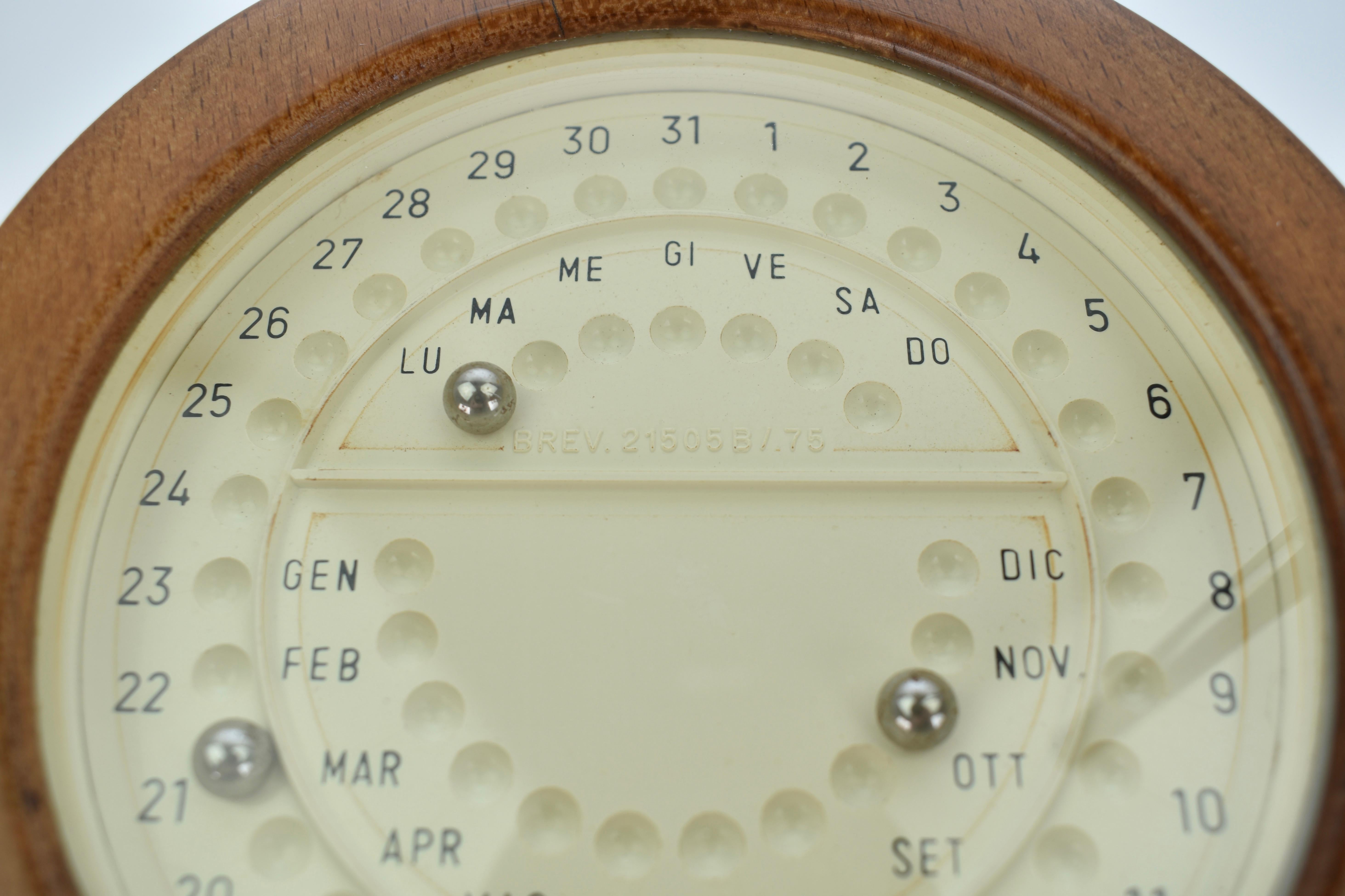 Calendario da tavolo magnetico italiano perpetuo del Mid Century Modern in vendita 2