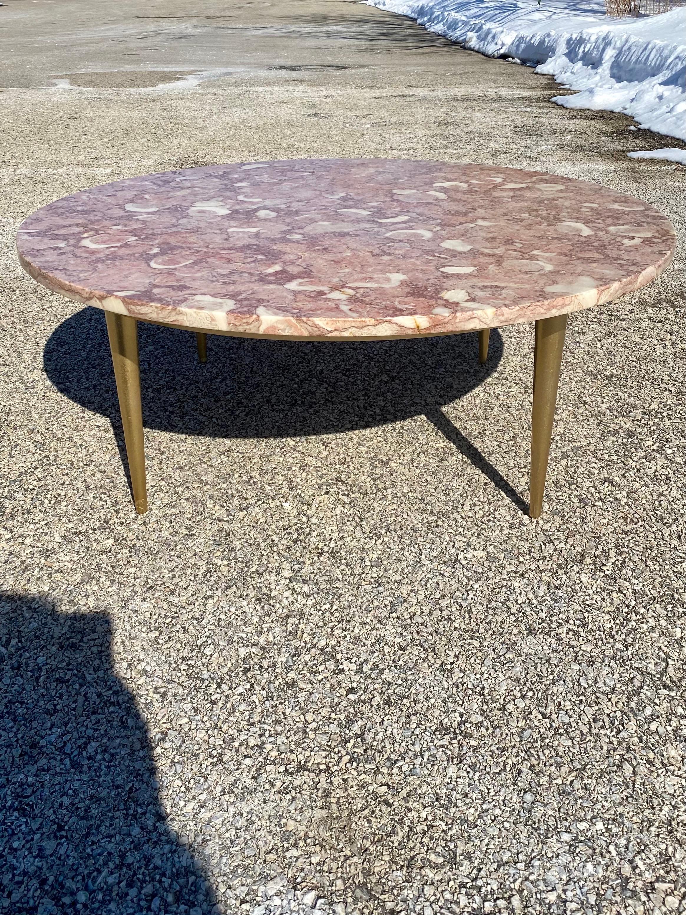 pink marble coffee table vintage