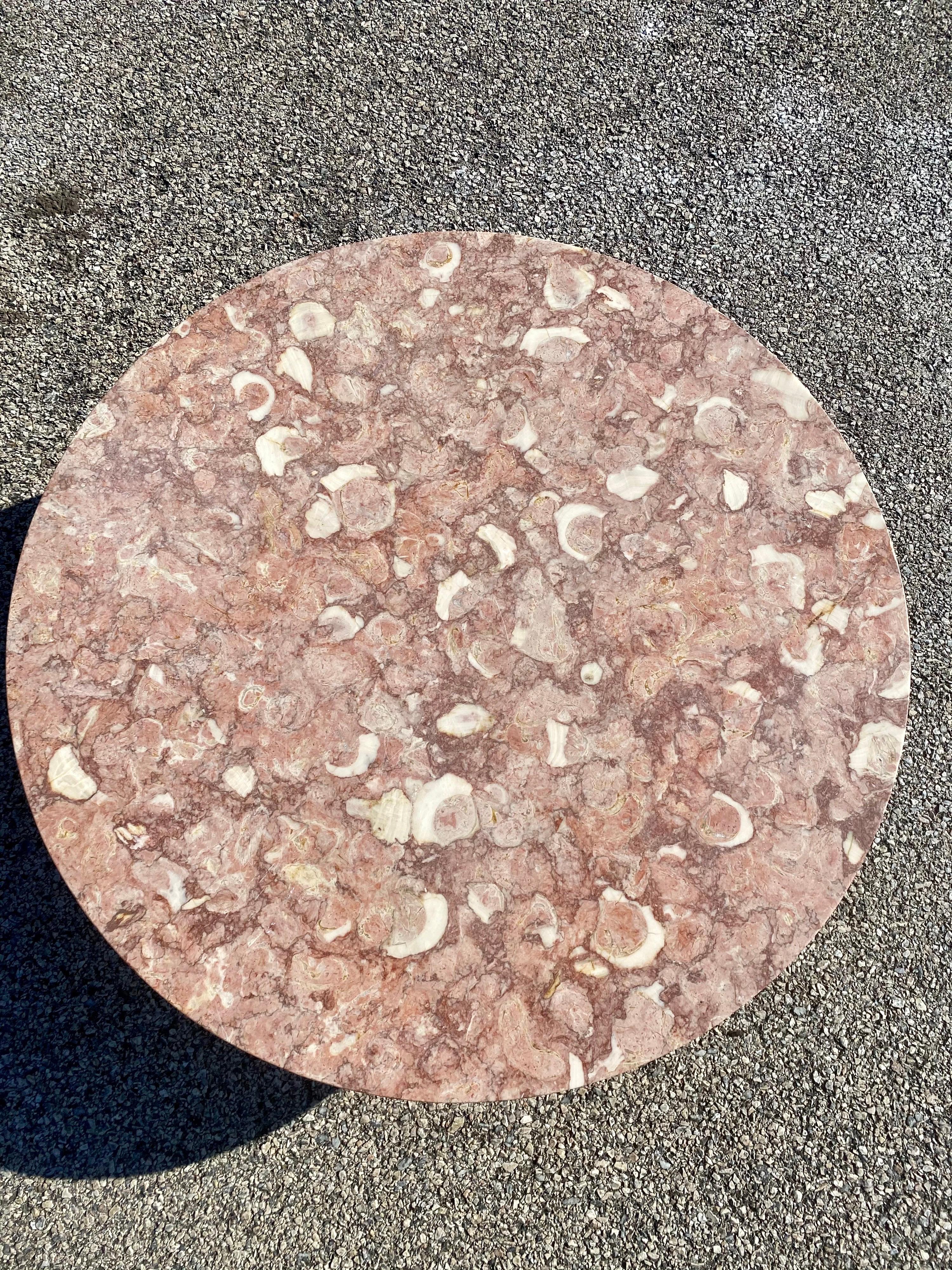 italian pink marble coffee table