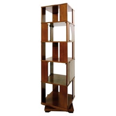 Vintage Mid-Century Modern Italian Revolving Bookcase, 1960s